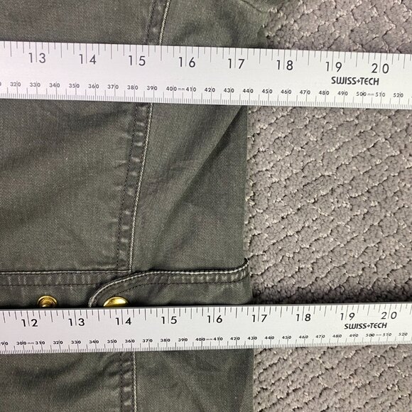 J. CREW Relaxed Boyfriend Field Jacket Women's XS Green Cotton Military Gorpcore - Picture 9 of 12